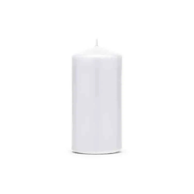set 6 Candele Pillar opaca bianca 12 x 6 cm SKKMAT-008-OP
