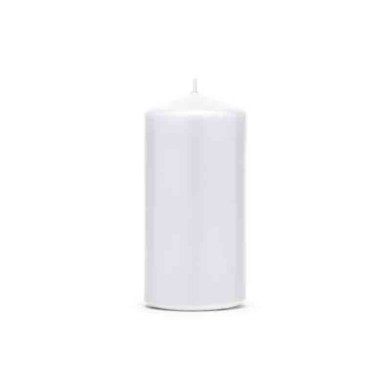 set 6 Candele Pillar opaca bianca 12 x 6 cm SKKMAT-008-OP