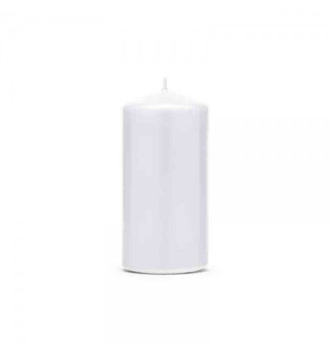 set 6 Candele Pillar opaca bianca 12 x 6 cm SKKMAT-008-OP