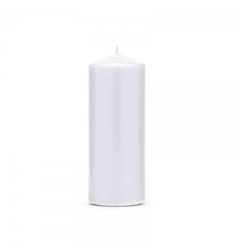 set 6 Candele Pillar opaca bianca 15 x 6 cm SKKMAT-008D-OP 30 ore