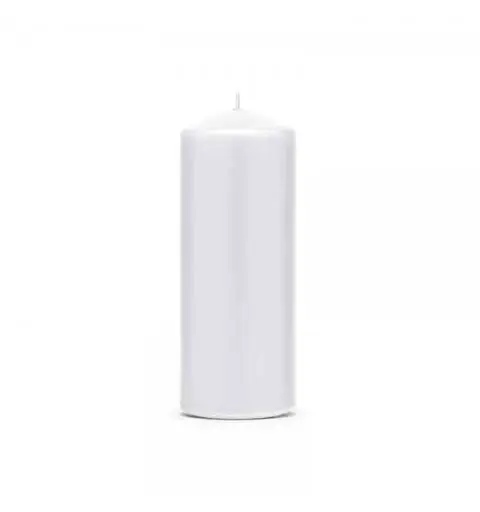 set 6 Candele Pillar opaca bianca 15 x 6 cm SKKMAT-008D-OP 30 ore