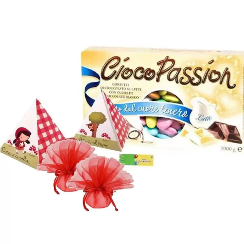 BOMBONIERE CAPPUCCETTO ROSSO REGALINI FINE FESTA - 30 PZ