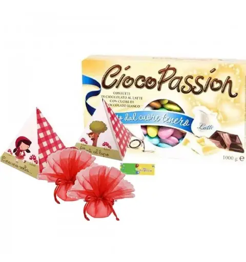 BOMBONIERE CAPPUCCETTO ROSSO REGALINI FINE FESTA - 30 PZ