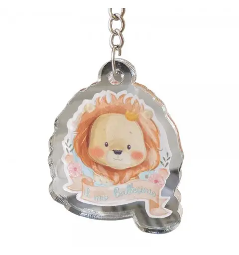 Portachiavi in plexiglass Battesimo Leoncino -10pz