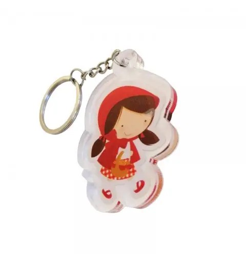 Portachiavi in plexiglass cappuccetto rosso - 1 pz.
