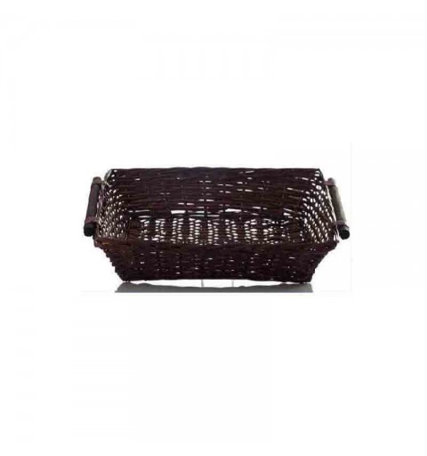 cesto rettangolare in vimini colore marrone 47 x 34 x 12 cm 90270