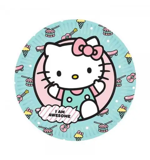 PIATTINI DESSERT HELLO KITTY - 8 PZ