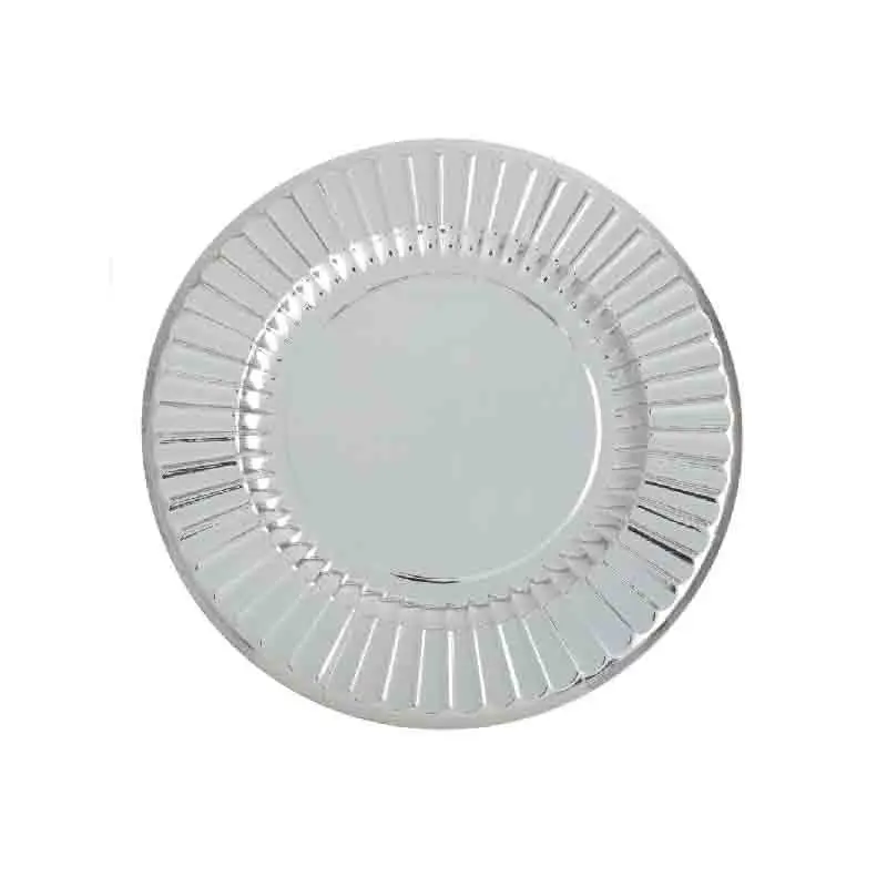 6 maxi piatti round shape 33 cm argento lux 63469