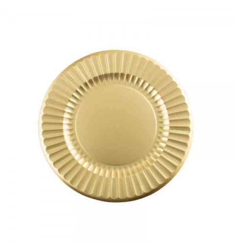 6 maxi piatti round shape 33 cm gold satin 63551