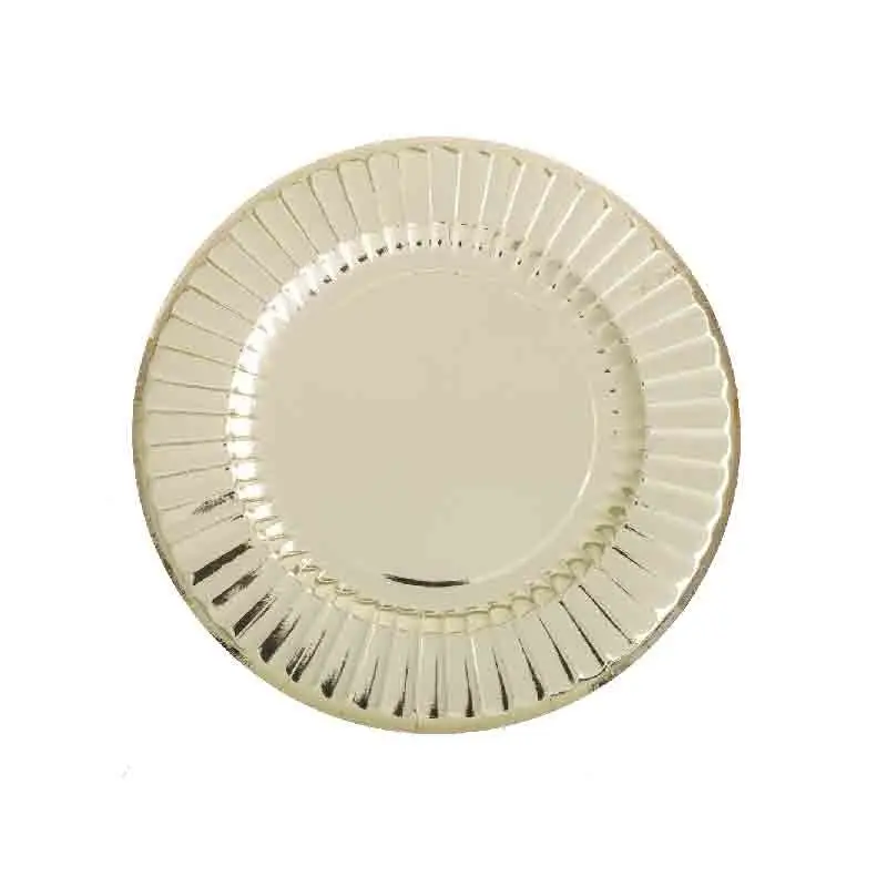 6 maxi piatti round shape 33 cm oro lux 63499