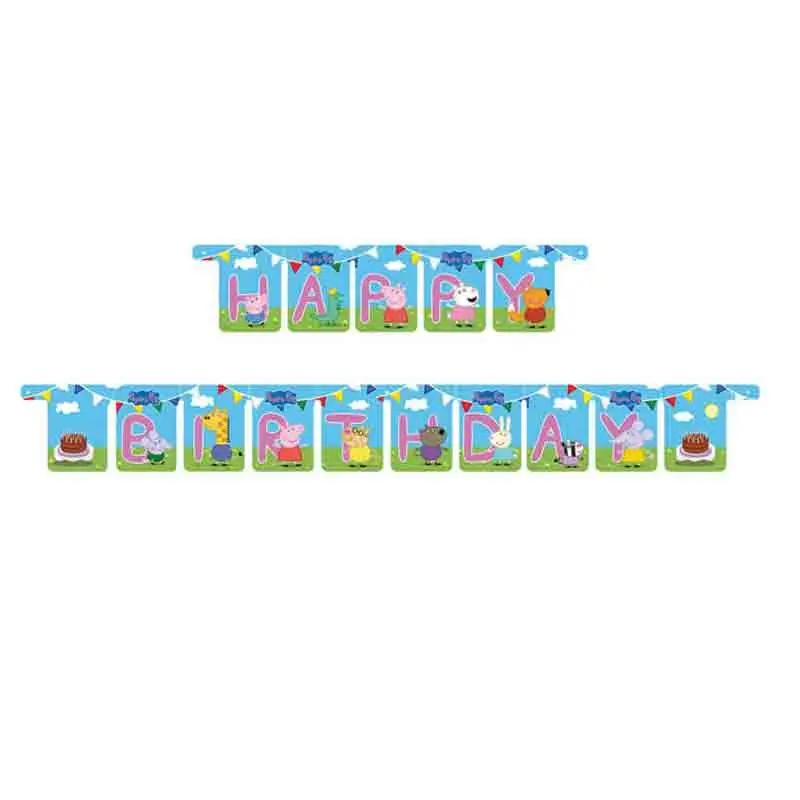 ghirlanda in carta happy birthday peppa pig george 2,1 metri 70045