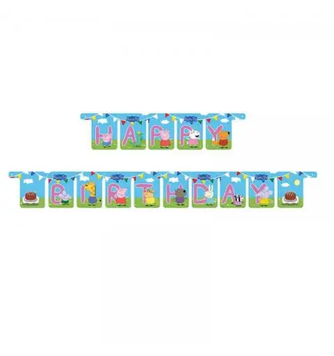 ghirlanda in carta happy birthday peppa pig george 2,1 metri 70045