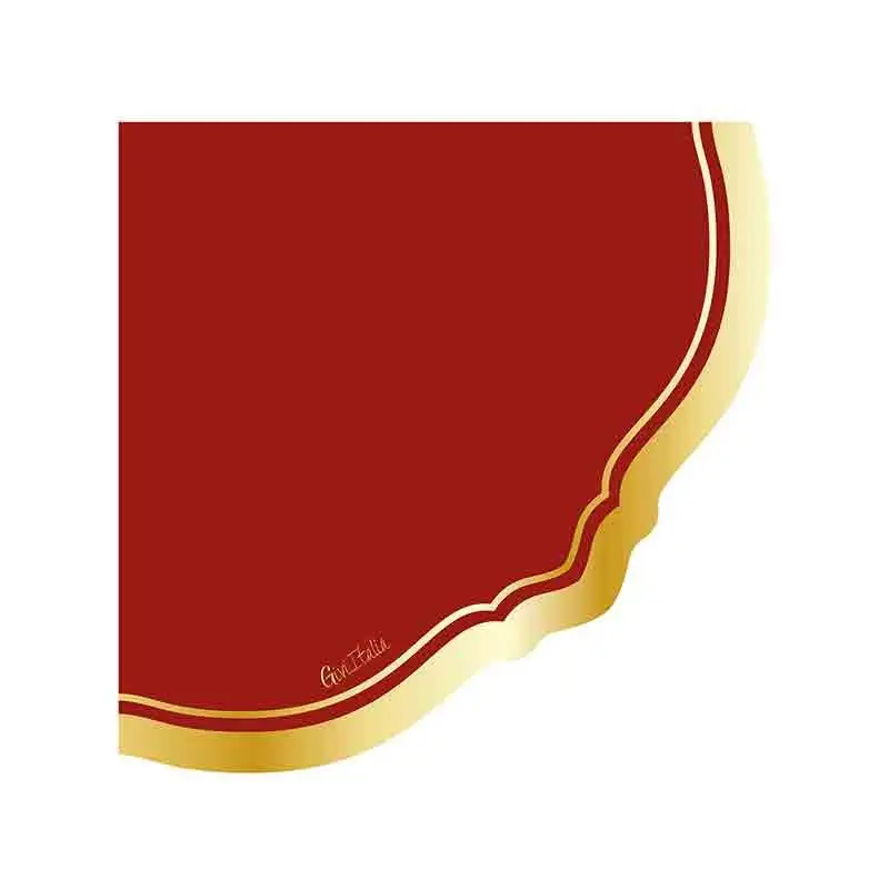 16 tovaglioli liberty rosso bordo oro 33 x 33 cm 64316