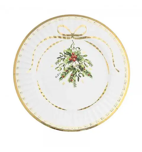 6 maxi piatti merry gold Christmas 33 cm 64306