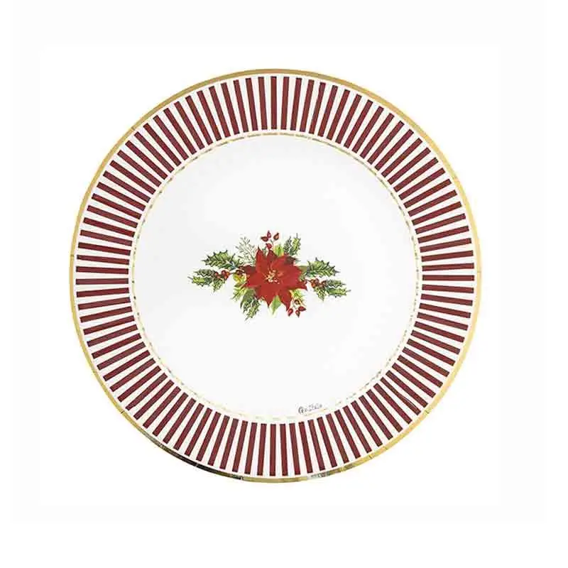 8 piatti Christmas flower 27 cm 64251