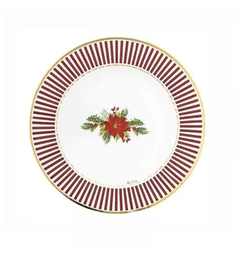 8 piatti Christmas flower 27 cm 64251