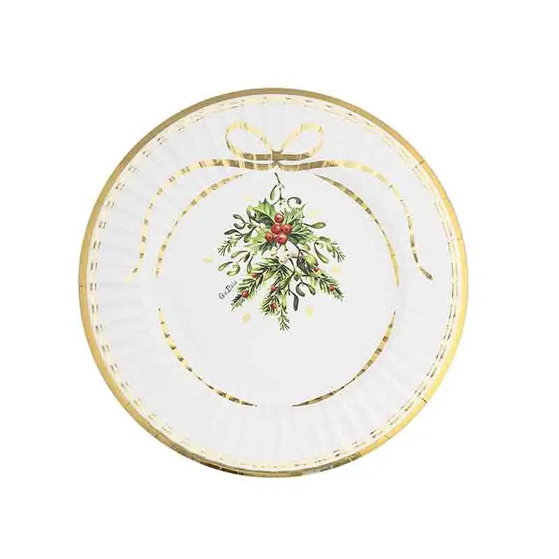 8 piatti dessert merry gold Christmas 21 cm 64308