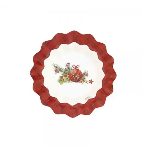 8 piatti dessert new shape 21 cm tartan holidays 64280