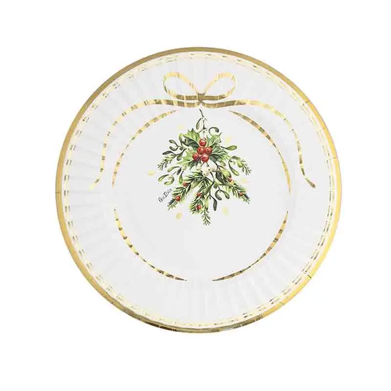 8 piatti merry gold Christmas 27 cm 64307