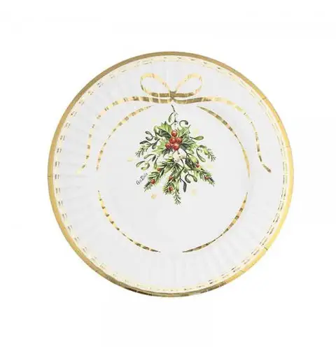 8 piatti merry gold Christmas 27 cm 64307
