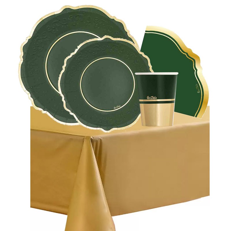 kit n 42 Green & Gold addobbi tavola Natalizia verde e oro
