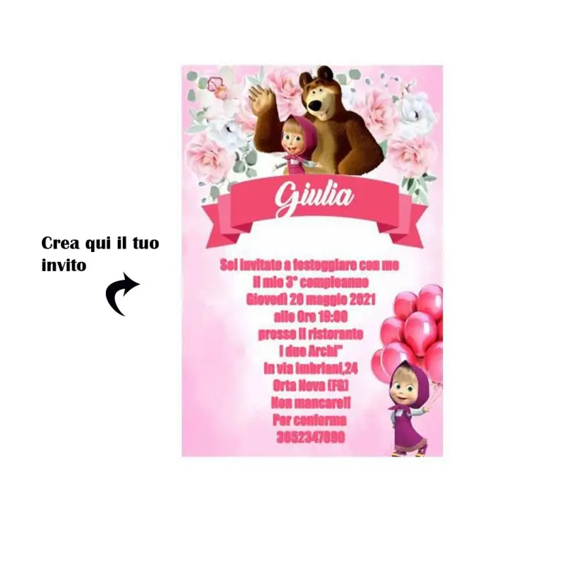 Inviti Personalizzabili per Compleanno Feste e Cerimonie