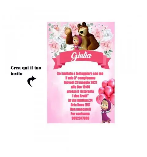 Inviti Personalizzabili per Compleanno Feste e Cerimonie