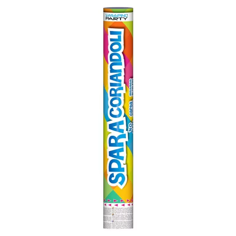 3 TUBI SPARACORIANDOLI COLORATI 40 CM 1140