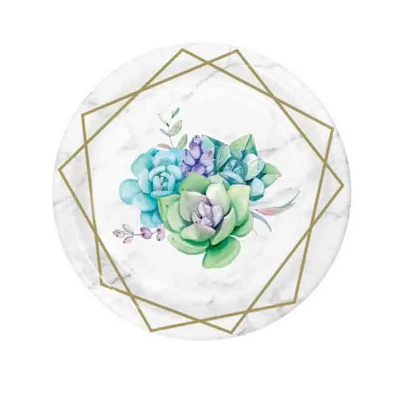8 piatti dessert Geometric Succulent Floral 18 cm 350543