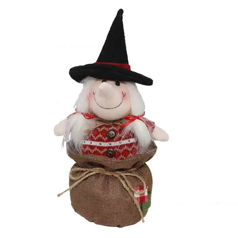 befana in tessuto con sacco 35 cm 64449