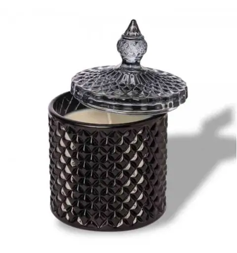 candela in vetro nera A29140/BLK