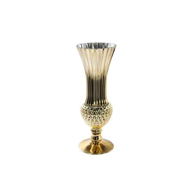 vaso in vetro oro dia 12 x 35 cm PL-132596