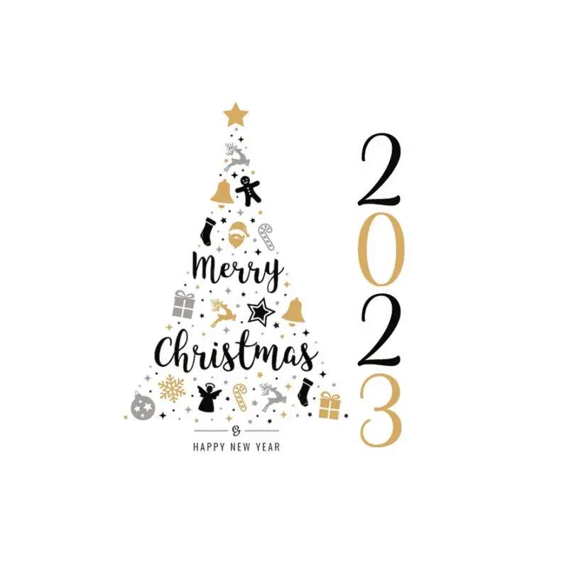 Bigliettini Augurali Natalizi 40 pz -  Albero di Natale oro
