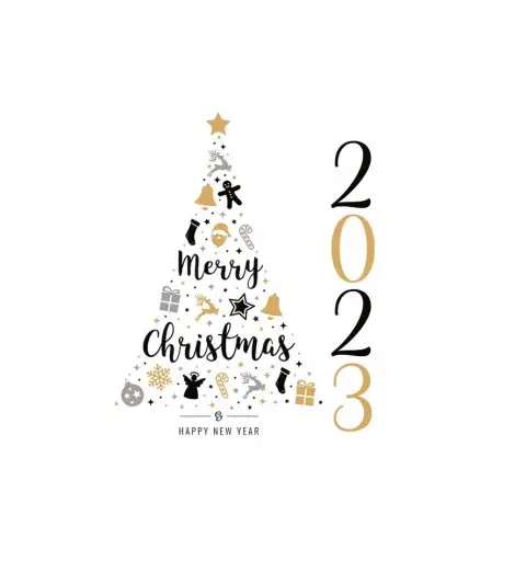 Bigliettini Augurali Natalizi 40 pz -  Albero di Natale oro