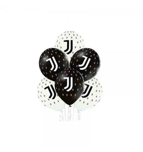 palloncini juventus in lattice - bianco nero