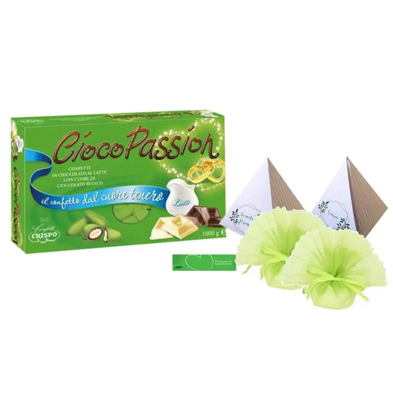PORTACONFETTI PIRAMIDE PROMESSA CON SACCHETTI - 30 PZ
