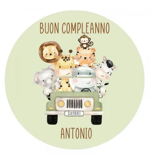 Cialda Animali della Savana - Safari personalizzabile