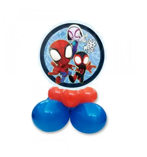 Centrotavola di Palloncini Foil Spidey & Friends
