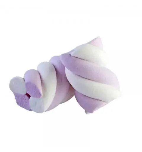 MARSHMALLOW TRECCIA BIANCO LILLA GLICINE - 1 KG