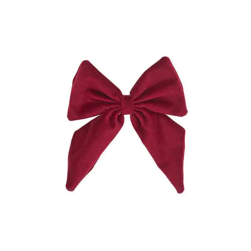 Fiocco bordeaux in velluto con adesivo 120 mm 22481