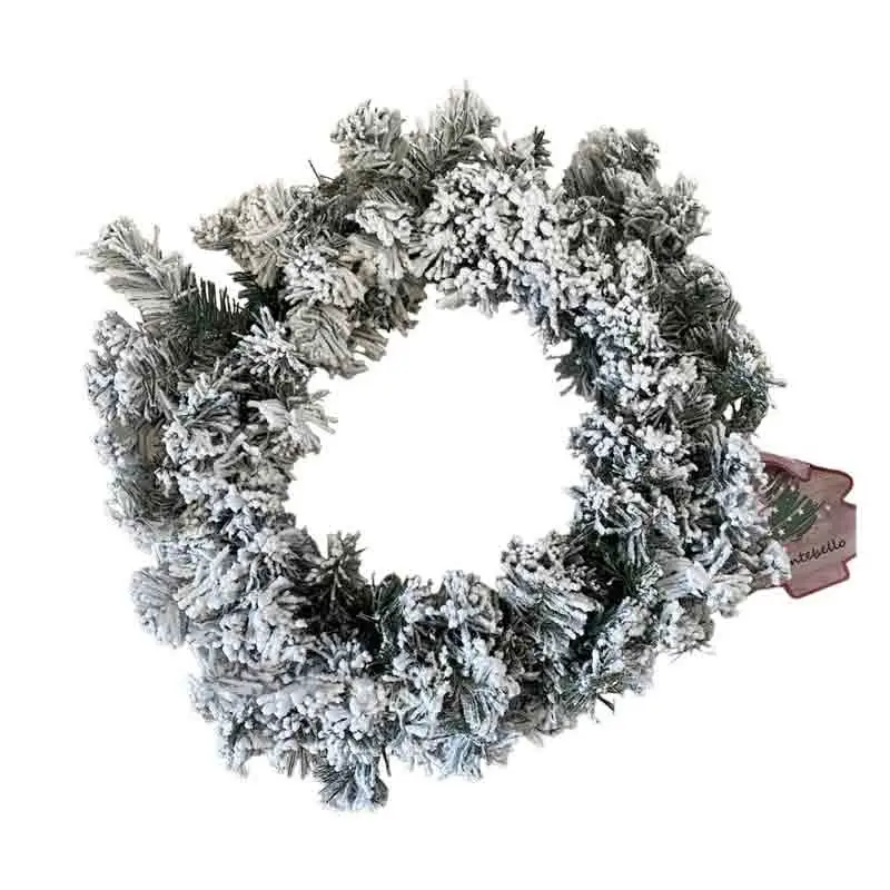 corona ghirlanda fuoriporta innevata 50 cm diametro si-em50