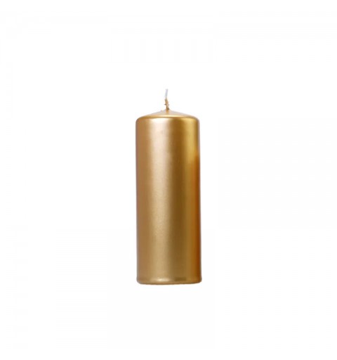 Candele Pillar colore oro metal - 6pz