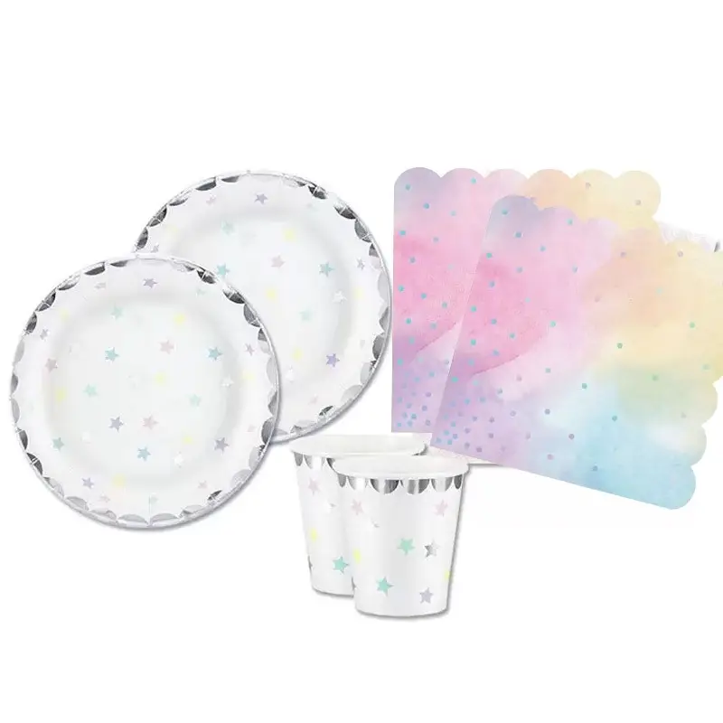 KIT N.2 COORDINATO TAVOLA UNICORN STARS