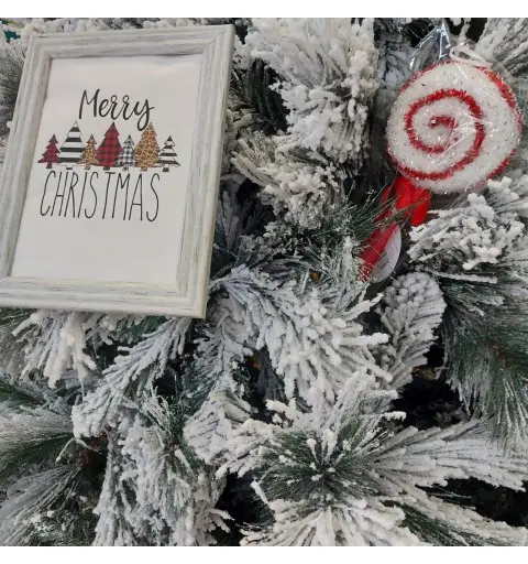 ALBERO DI NATALE INNEVATO ALASKA REAL TOUCH 240 CM