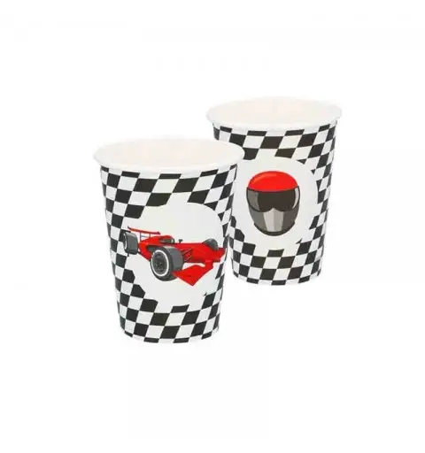 8 Bicchiere carta 210 ml Speed Racing 544778