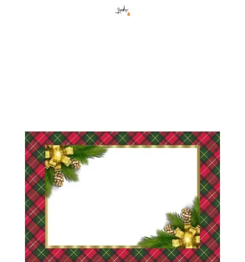 TARGHETTA SEGNATAVOLO TARTAN PER LA CENA DI NATALE