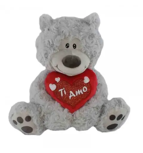 Orsetto con cuore mod. assortiti e casuali 92911  22 cm
