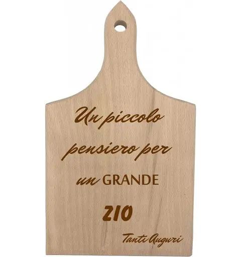 Tagliere legno naturale inciso idea regalo / bomboniera personalizzabile 34x17cm
