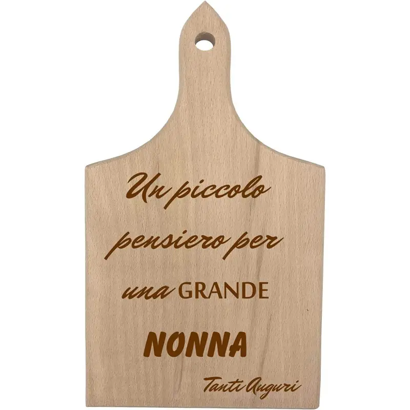 Tagliere legno naturale inciso idea regalo / bomboniera personalizzabile 34x17cm