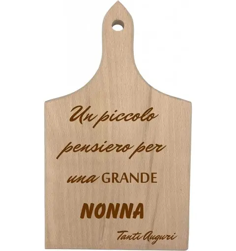 Tagliere legno naturale inciso idea regalo / bomboniera personalizzabile 34x17cm